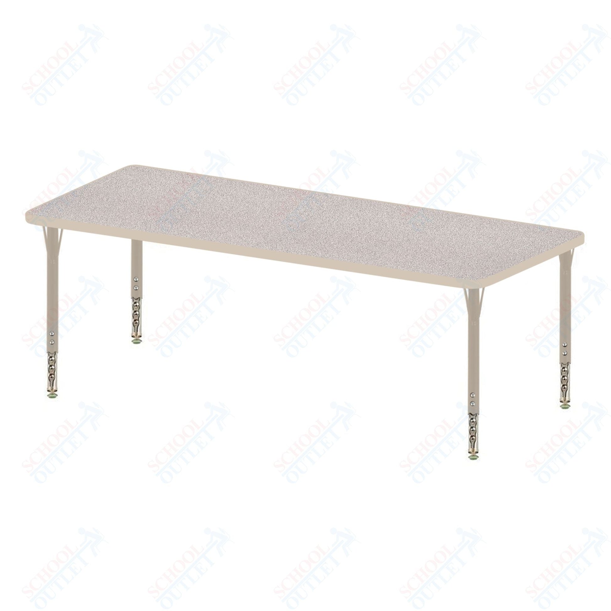 USA Capitol 30" x 54" Rectangle Activity Table Adjustable Height 23" - 31" (3054SE) - SchoolOutlet