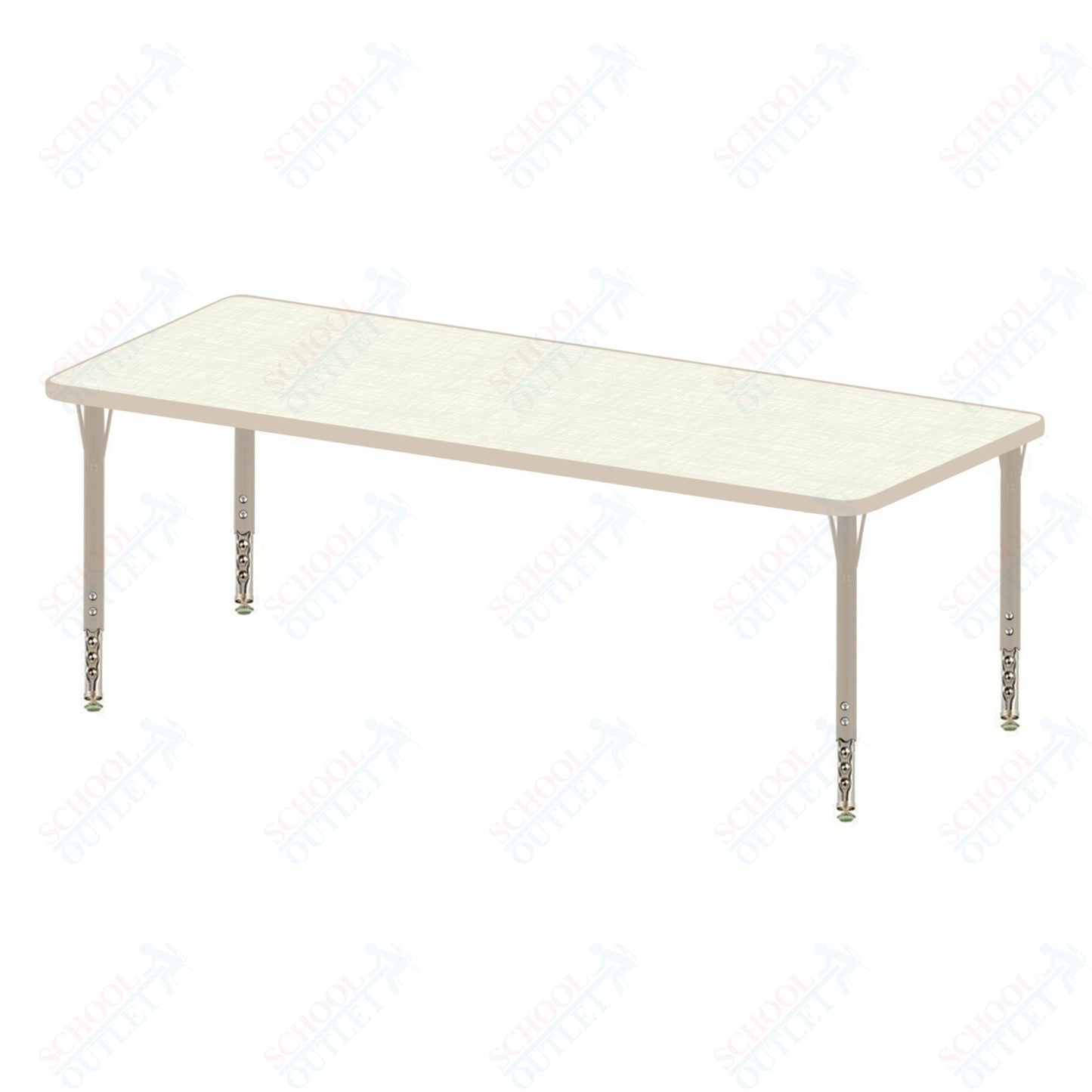 USA Capitol 30" x 54" Rectangle Activity Table Adjustable Height 23" - 31" (3054SE) - SchoolOutlet