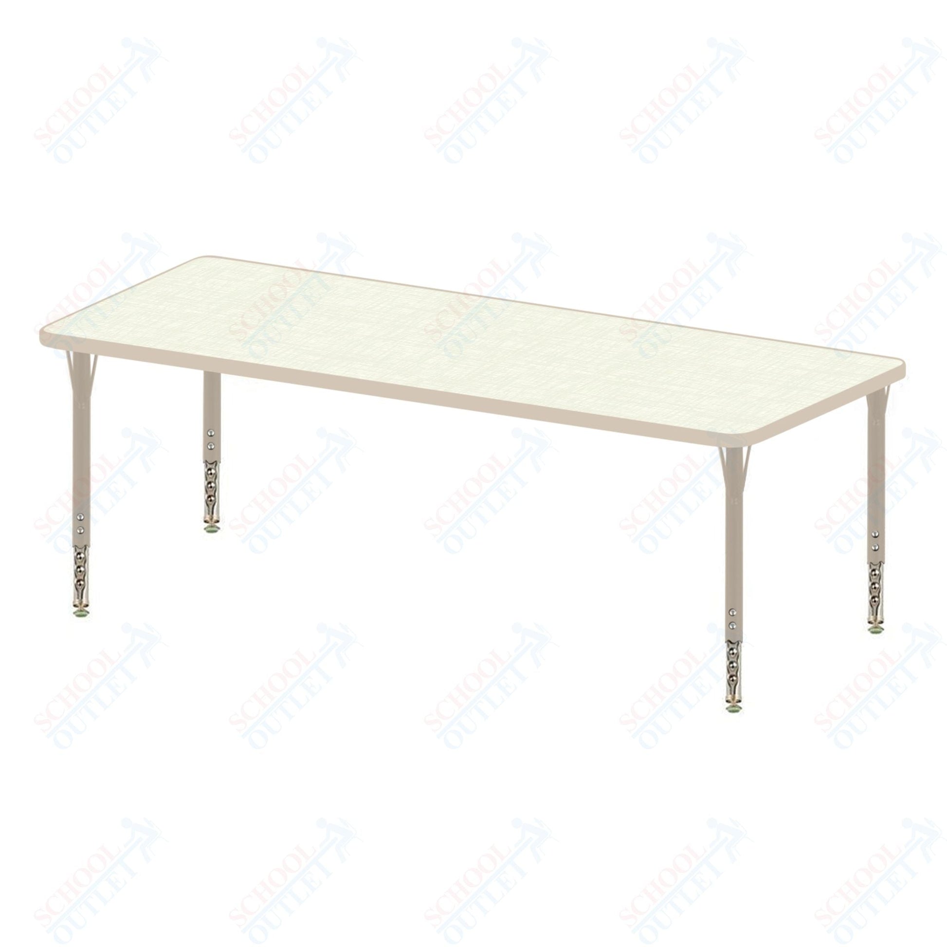 USA Capitol 30" x 54" Rectangle Activity Table Adjustable Height 23" - 31" (3054SE) - SchoolOutlet
