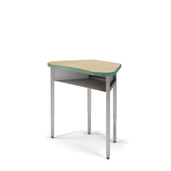 USA Capitol Unite Student Desk Adjustable Height 22"-30", Hard Plastic Top with Book Box (331)