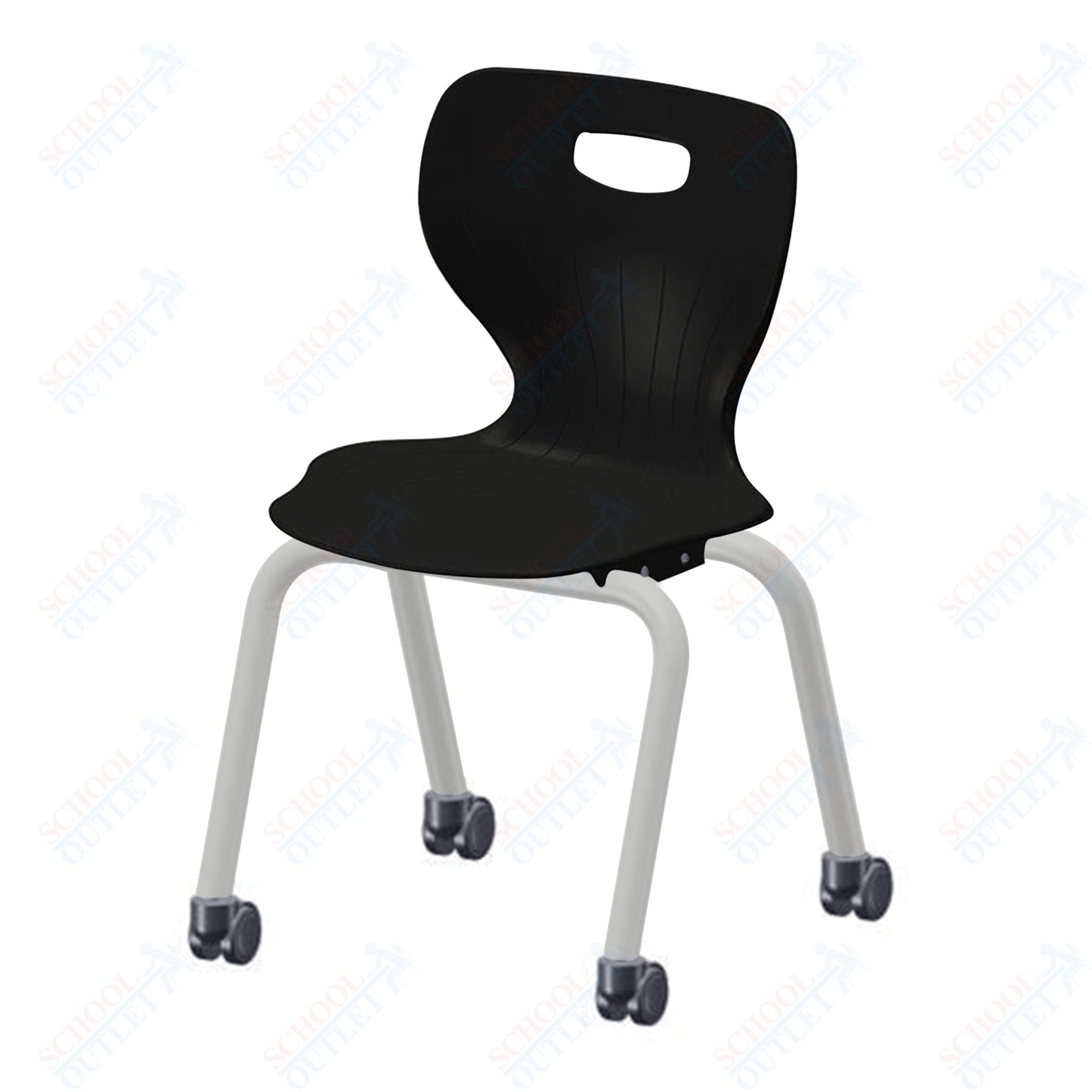 USA Capitol Euroflex 3500 Series 16" Mobile Stackable Chair (3506C) - SchoolOutlet