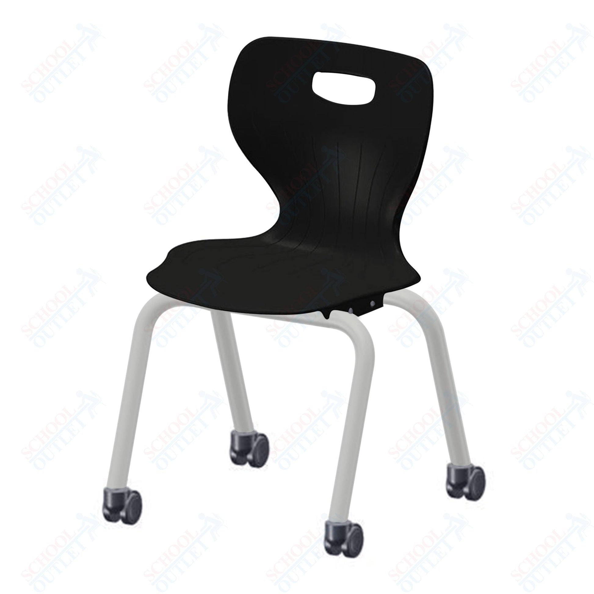 USA Capitol Euroflex 3500 Series 16" Mobile Stackable Chair (3506C) - SchoolOutlet