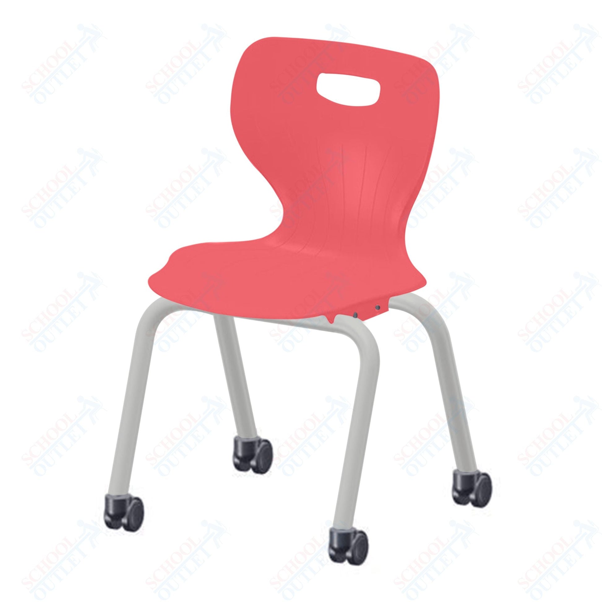 USA Capitol Euroflex 3500 Series 16" Mobile Stackable Chair (3506C) - SchoolOutlet