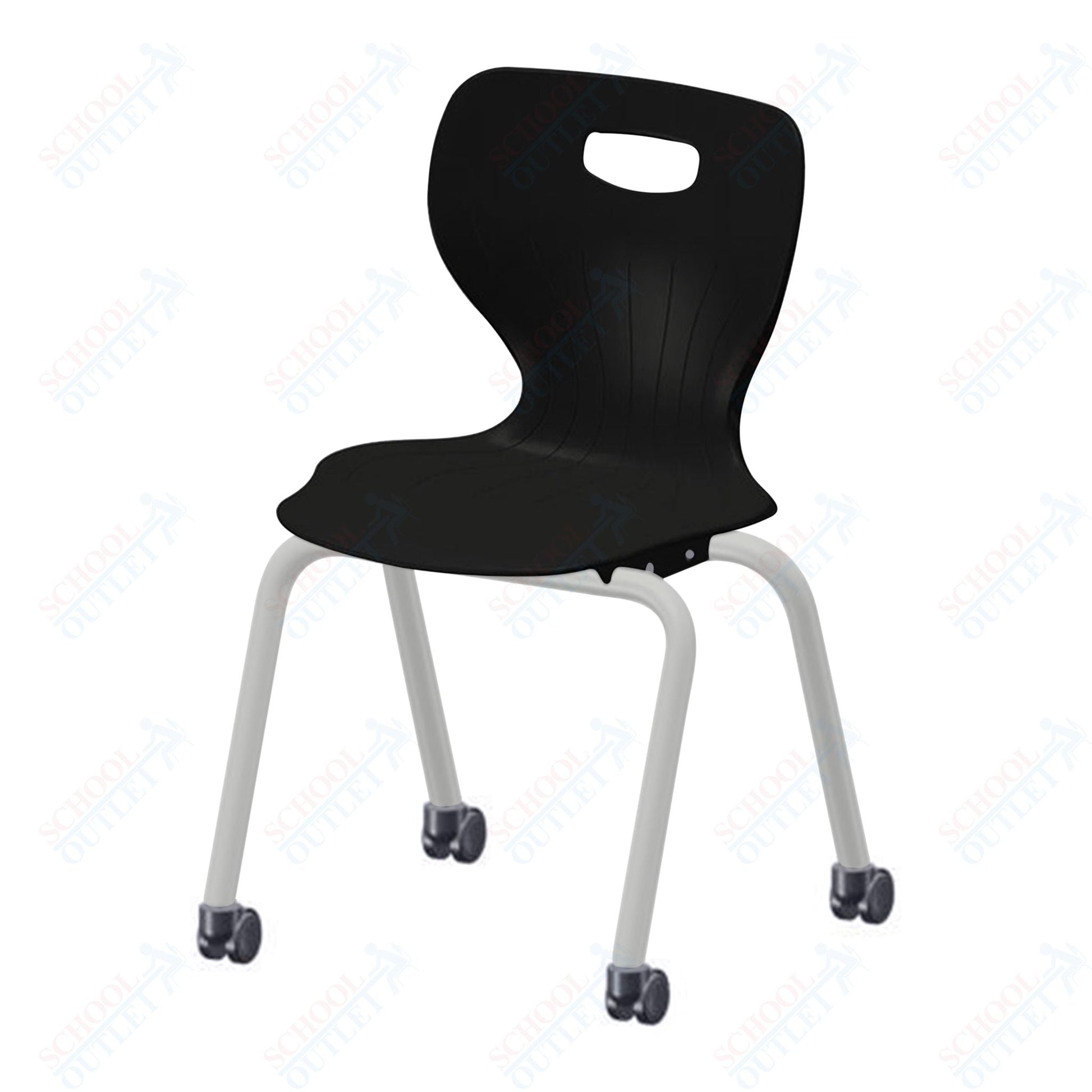USA Capitol Euroflex 3500 Series 18" Mobile Stackable Chair (3508C) - SchoolOutlet