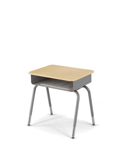 USA Capitol Aptitude Open Front Student Desk, Adjustable Height 22" - 33", Hard PlasticTop (400V) - SchoolOutlet