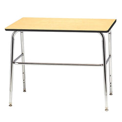 USA Capitol Aptitude ADA Wide Unit Student Desk, Adjustable Height 27.25"-34.25", Hard Plastic Top (420ADA)