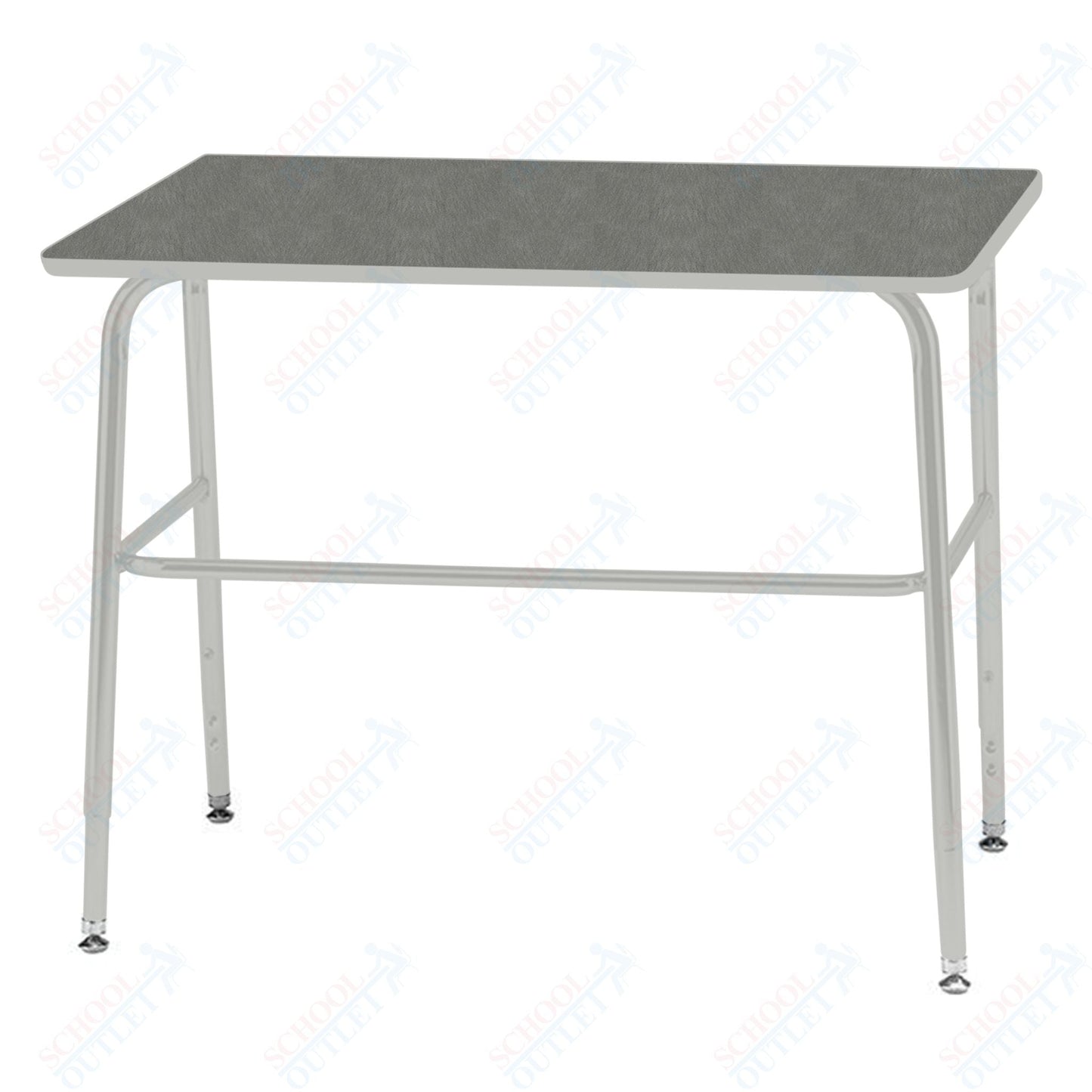 USA Capitol Aptitude ADA Wide Unit Student Desk, Adjustable Height 27.25" - 34.25", Hard Plastic Top (420ADA) - SchoolOutlet