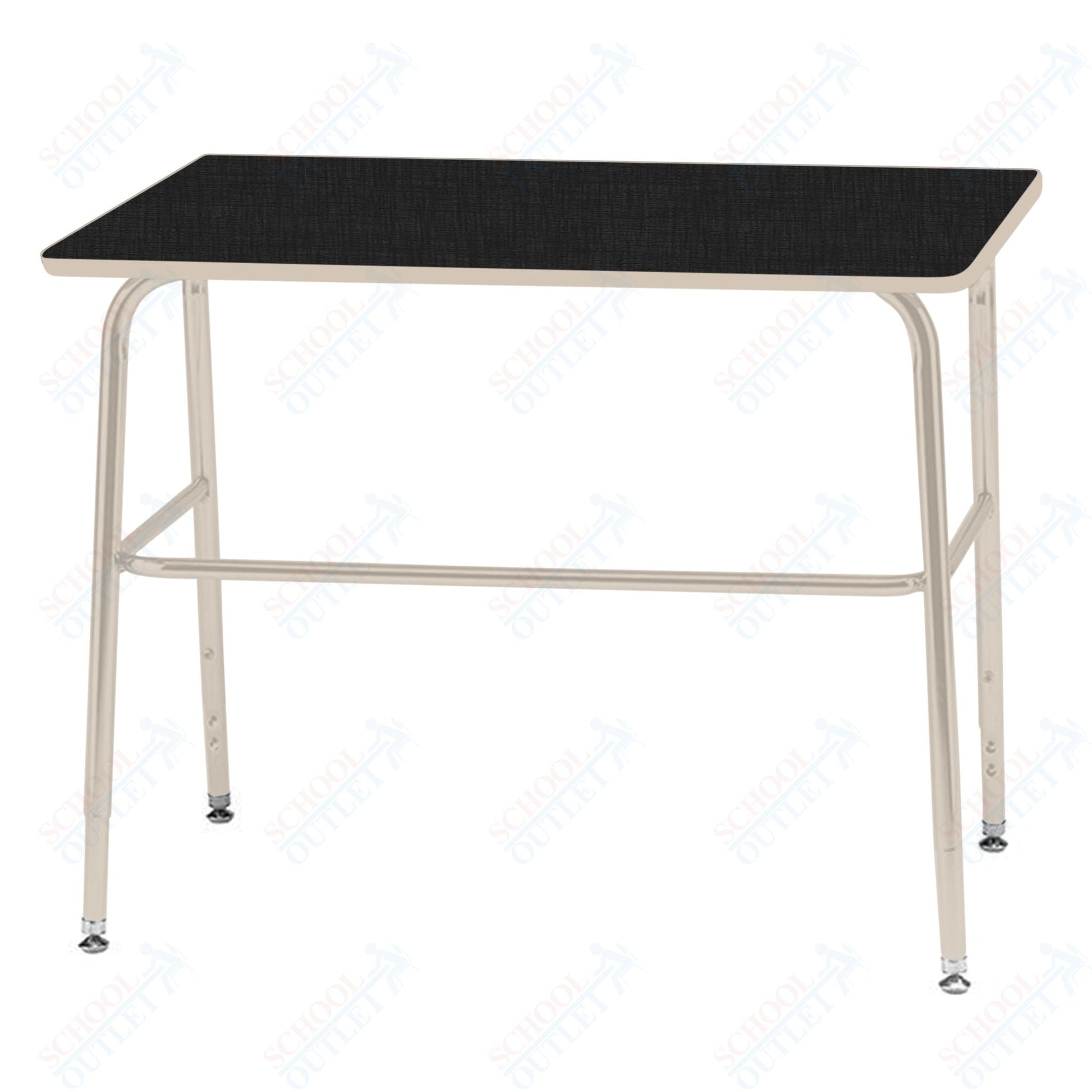 USA Capitol Aptitude ADA Wide Unit Student Desk, Adjustable Height 27.25" - 34.25", Laminate Top w/ Sprayed Edge (420ADASE) - SchoolOutlet