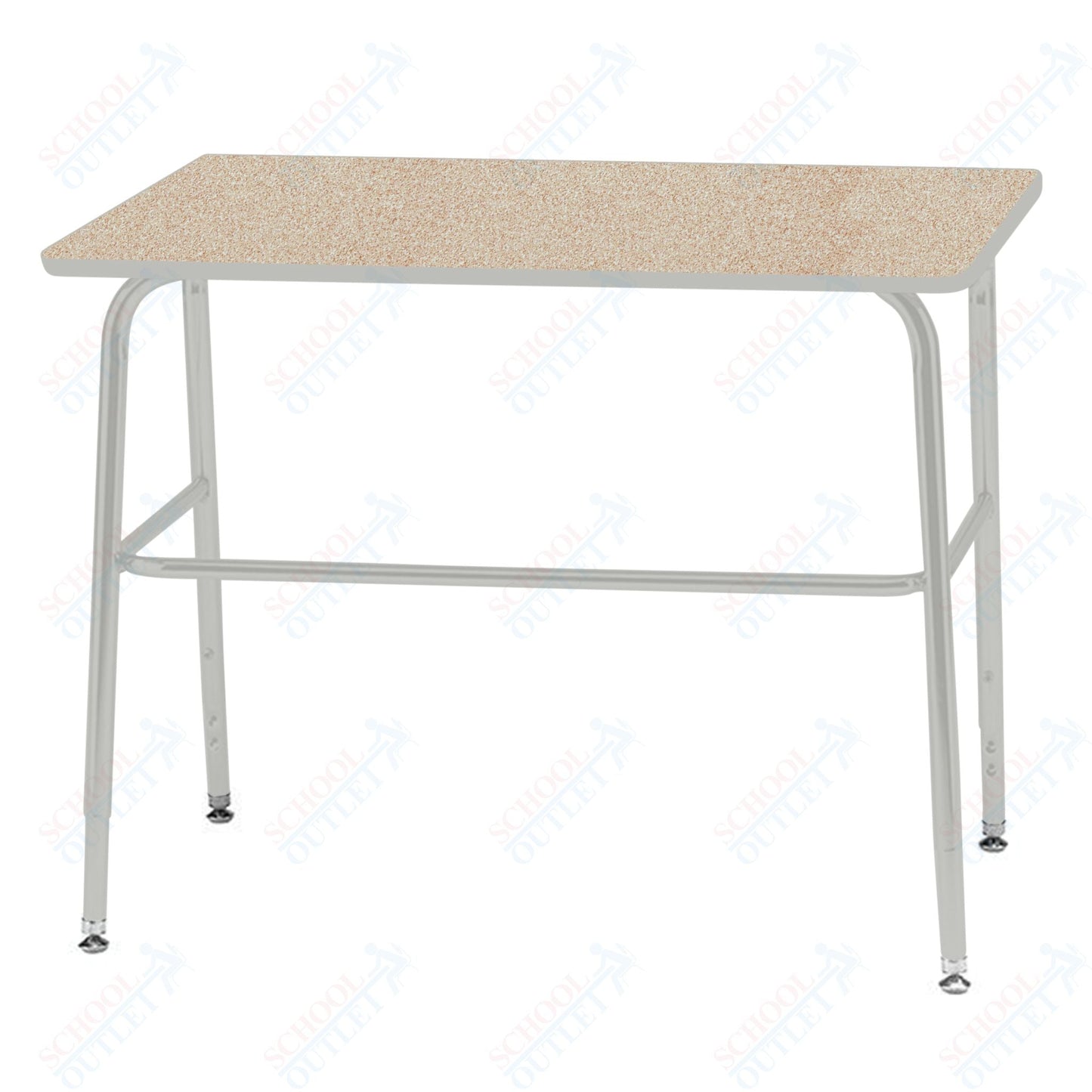 USA Capitol Aptitude ADA Wide Unit Student Desk, Adjustable Height 27.25" - 34.25", Laminate Top w/ Sprayed Edge (420ADASE) - SchoolOutlet