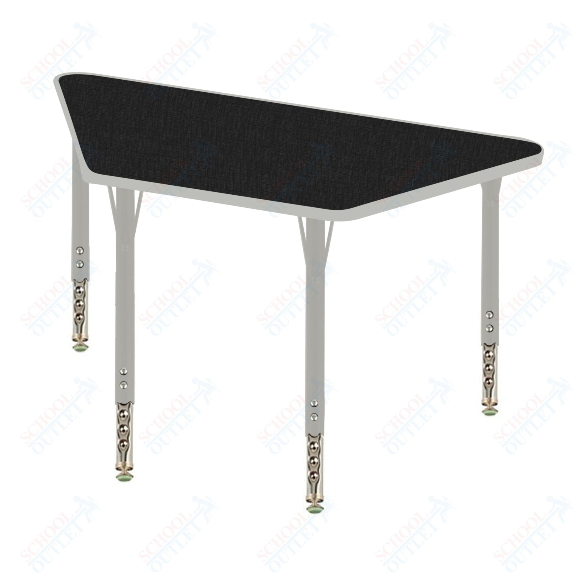 USA Capitol 42" x 84" Trapezoid Activity Table Adjustable Height 23" - 31" (4284TSE) - SchoolOutlet