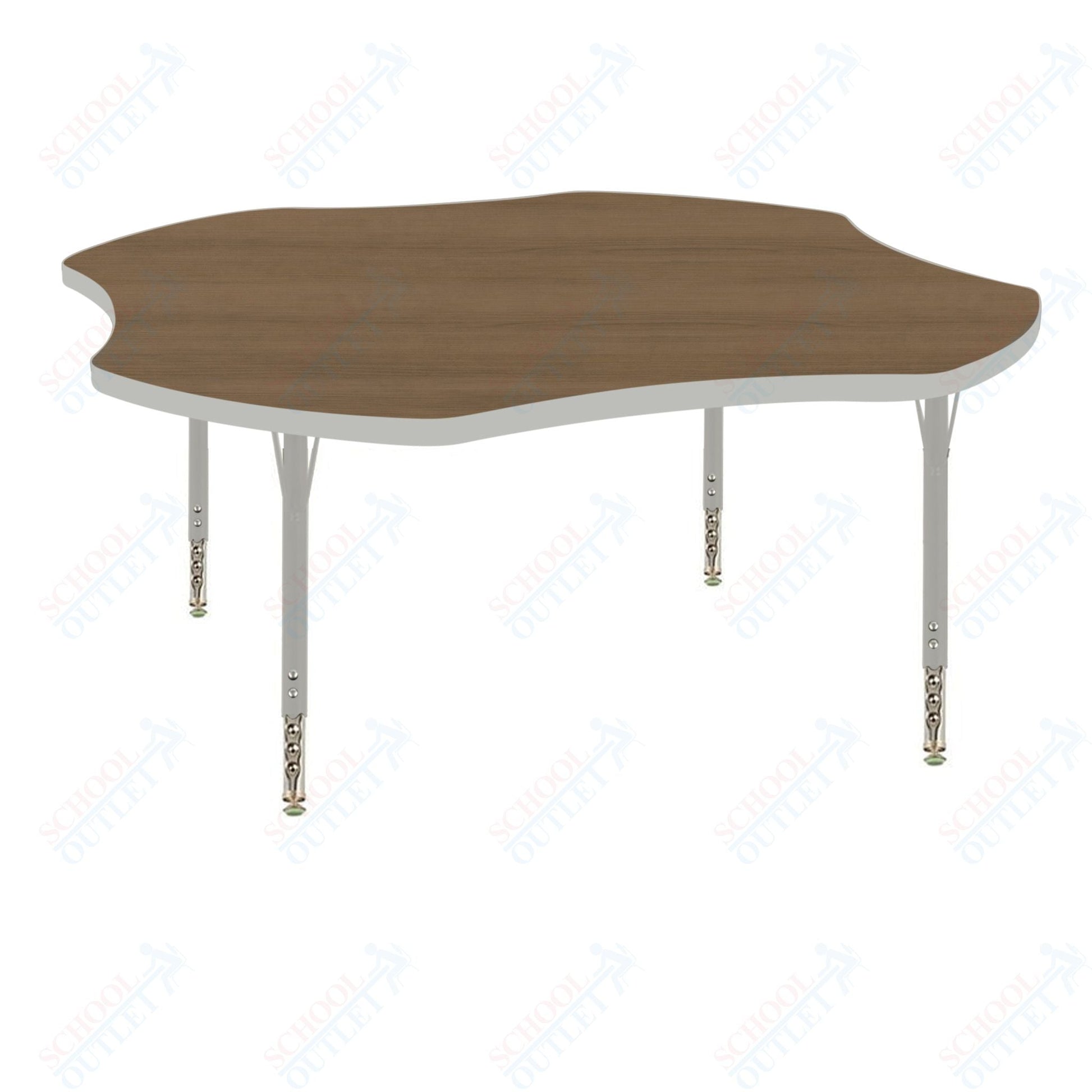 USA Capitol 48" Clover Activity Table Adjustable Height 23" - 31" (48CLSE) - SchoolOutlet