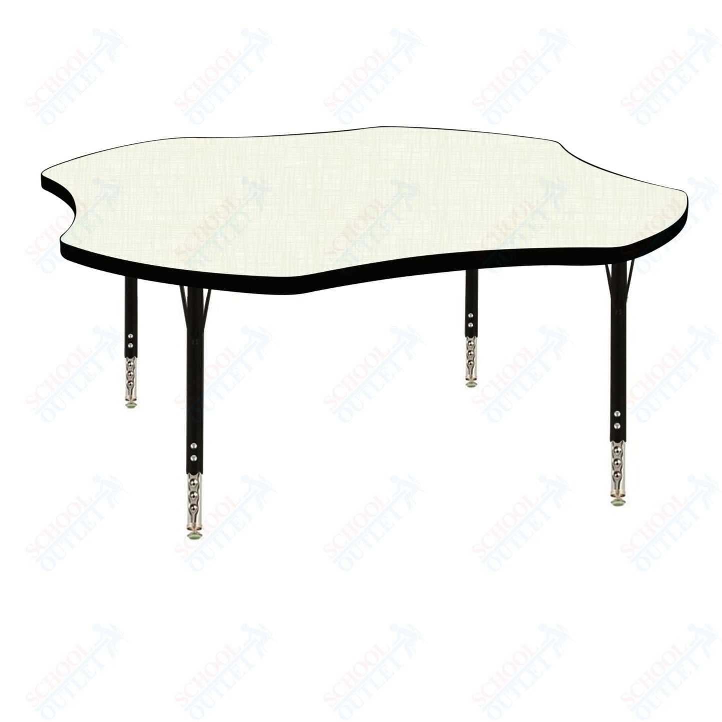 USA Capitol 48" Clover Activity Table Adjustable Height 23" - 31" (48CLSE) - SchoolOutlet