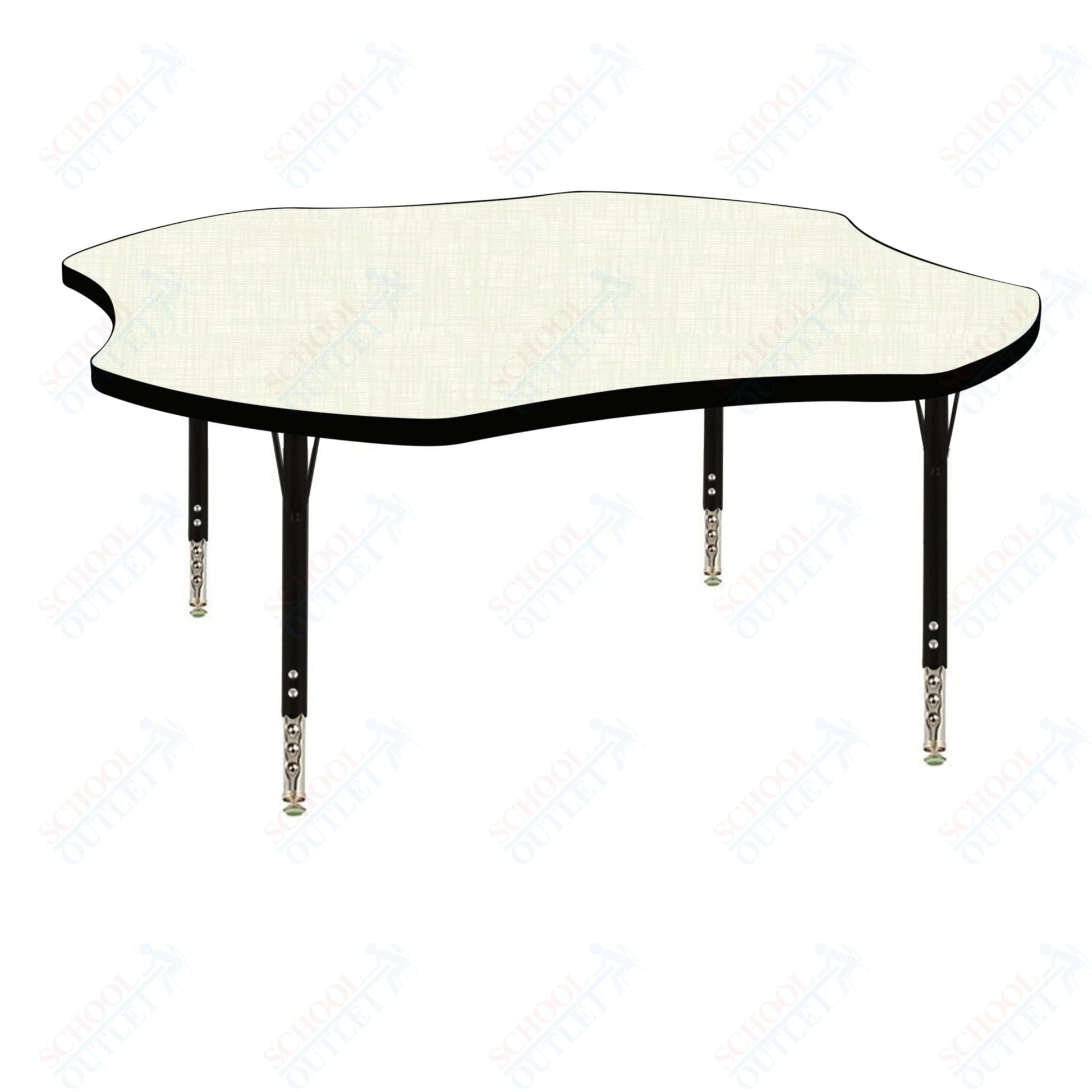 USA Capitol 48" Clover Activity Table Adjustable Height 23" - 31" (48CLSE) - SchoolOutlet