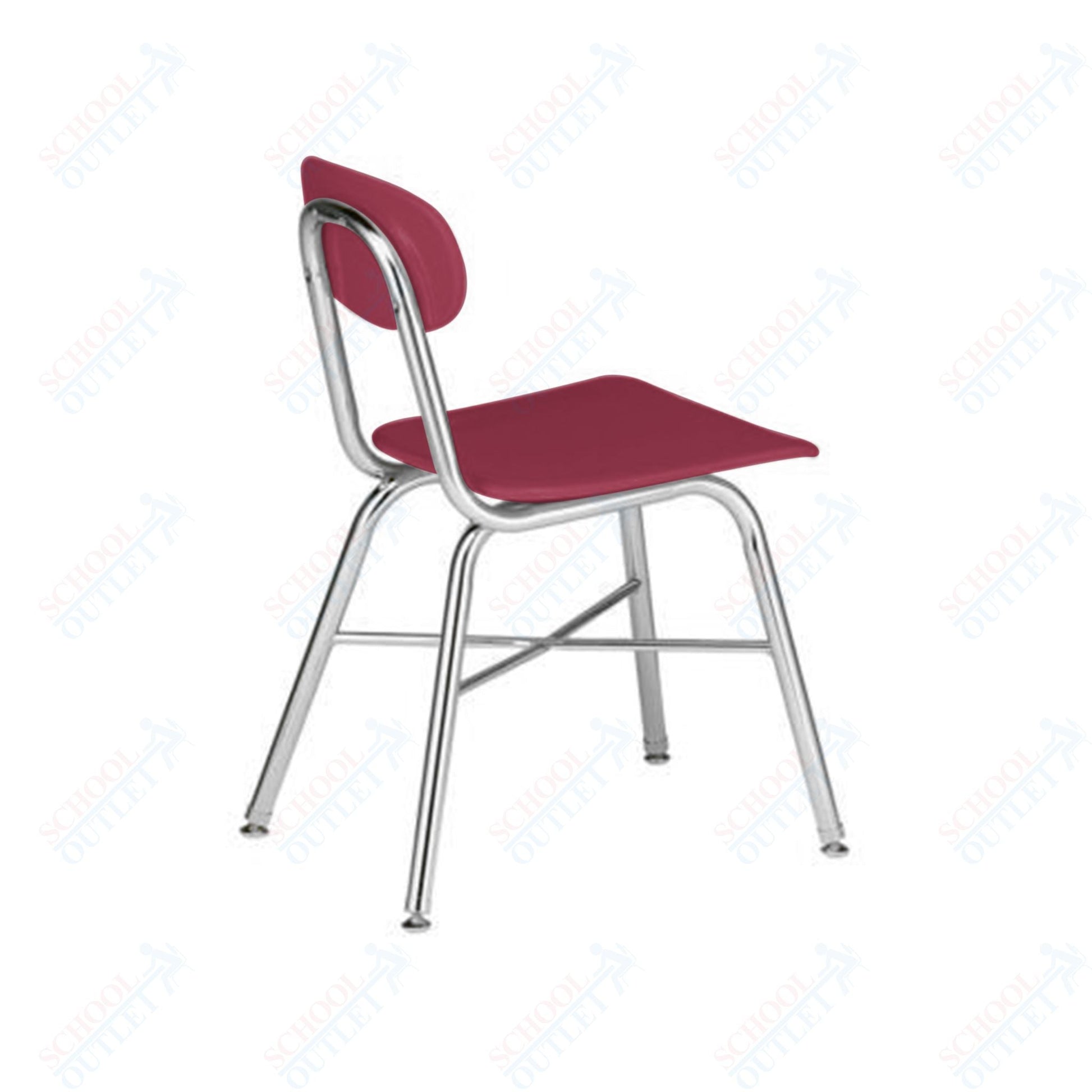 USA Capitol Legacy H - Frame 17.5" Hard Plastic Cafeteria Chair with Cross Brace (557) - SchoolOutlet