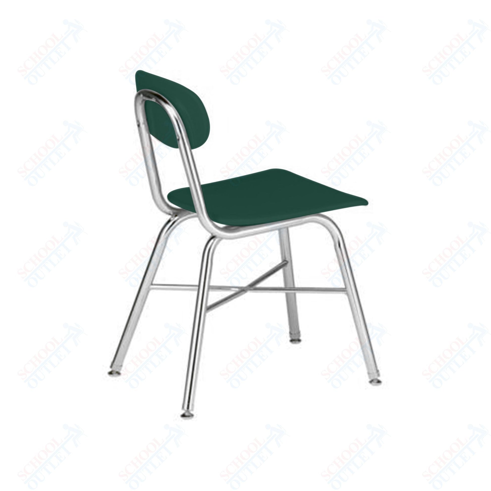 USA Capitol Legacy H - Frame 17.5" Hard Plastic Cafeteria Chair with Cross Brace (557) - SchoolOutlet