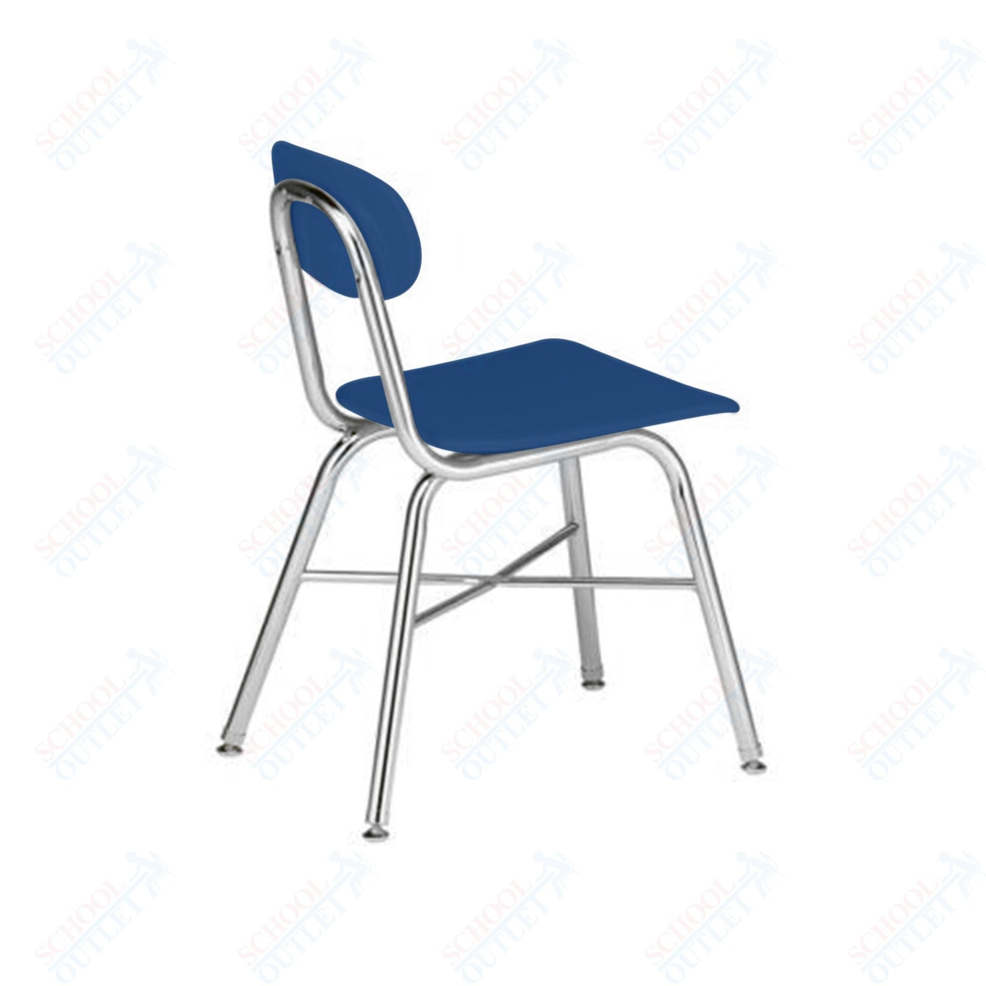 USA Capitol Legacy H - Frame 17.5" Hard Plastic Cafeteria Chair with Cross Brace (557) - SchoolOutlet