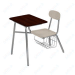 USA Capitol Legacy Combo Chair Desk with Book Basket, 17.5