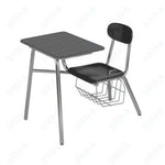USA Capitol Legacy Combo Chair Desk with Book Basket, 17.5