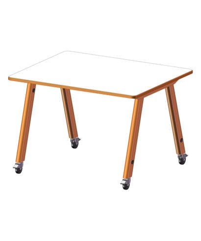 USA Capitol Hydra Makerspace Table with Laminate Top, Spray Edge 48"W x 48"L x 40"H (MAKR4848 - 40) - SchoolOutlet