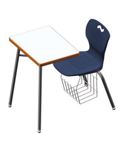 USA Capitol Ntersect 14" Seat Height Combination Desk with Book Basket and HPL Top (N914HPCL)