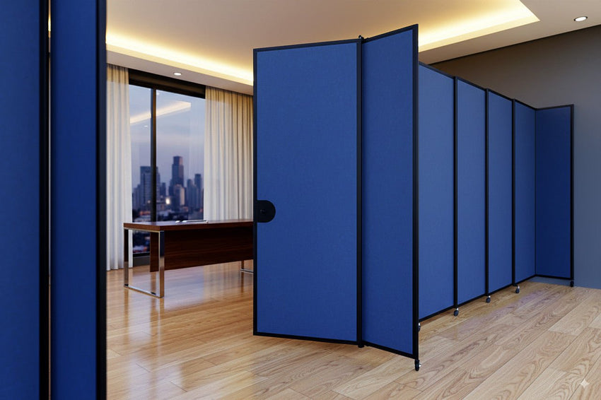 Room Divider Straight Wall Sliding Portable Partition SoundSorb (FZA-STRAIGHT-S) - SchoolOutlet