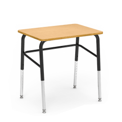 Virco 785 School Desk 18" x 24" Laminate Top and Adjustable Height Legs Without Book Box With Leg Brace for Students Elementary to University (785LBNBB)