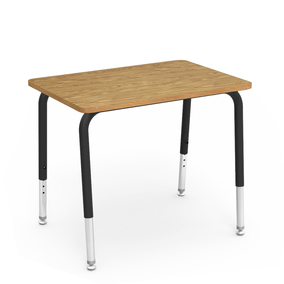 Virco 785 School Desk 18" x 24" Laminate Top and Adjustable Height Legs Without Book Box for Students Elementary to University (785NBB) - SchoolOutlet