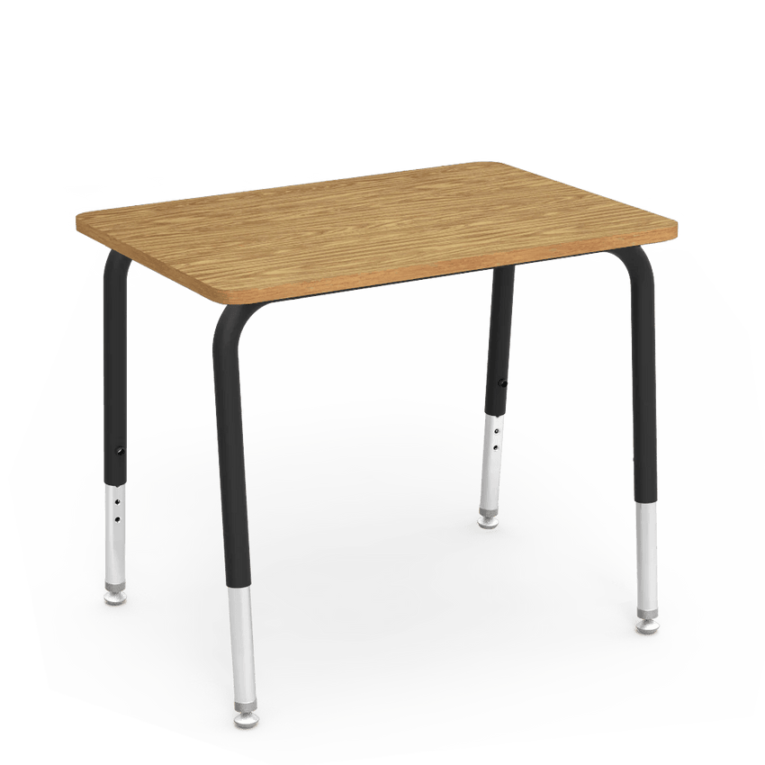 Virco 785 School Desk 18" x 24" Laminate Top and Adjustable Height Legs Without Book Box for Students Elementary to University (785NBB) - SchoolOutlet