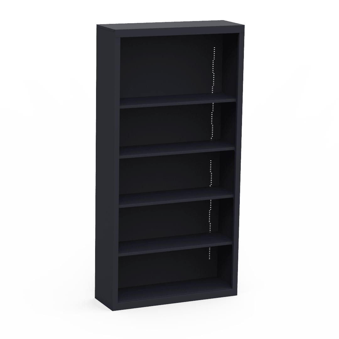 Virco 72" Metal Bookcase with Five Shelves 36"W x 12"D x 72"H (BOOKCASE-BCM3672) - SchoolOutlet