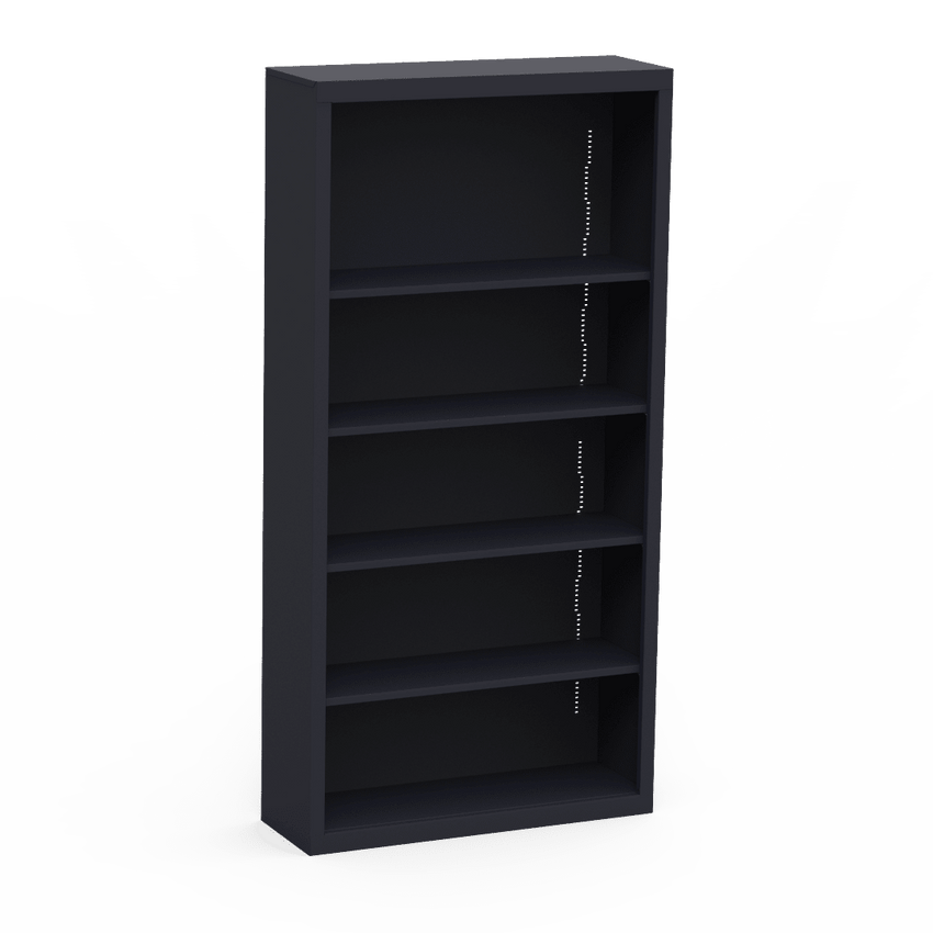 Virco 72" Metal Bookcase with Five Shelves 36"W x 12"D x 72"H (BOOKCASE-BCM3672) - SchoolOutlet