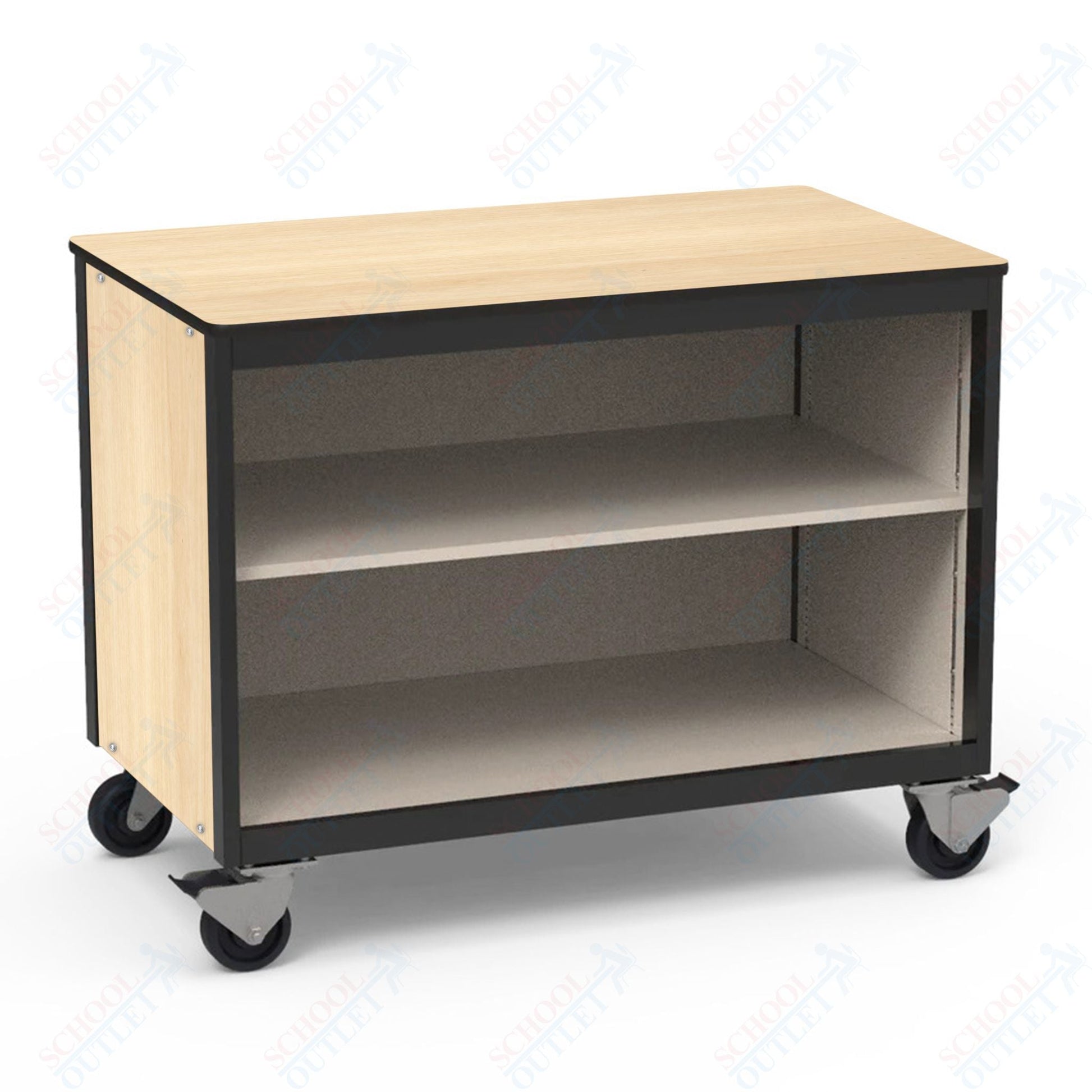 Virco 2301DFND - Mobile Storage Cabinet Double - Faced With One Adjustable Steel Shelf - 48"W x 28"D x 36"H (Virco 2301DFND) - SchoolOutlet