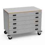 Virco 2325 - Mobile Storage Cabinet With Five Paper Drawers - 48