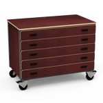 Virco 2325 - Mobile Storage Cabinet With Five Paper Drawers - 48