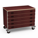 Virco 2325 - Mobile Storage Cabinet With Five Paper Drawers - 48