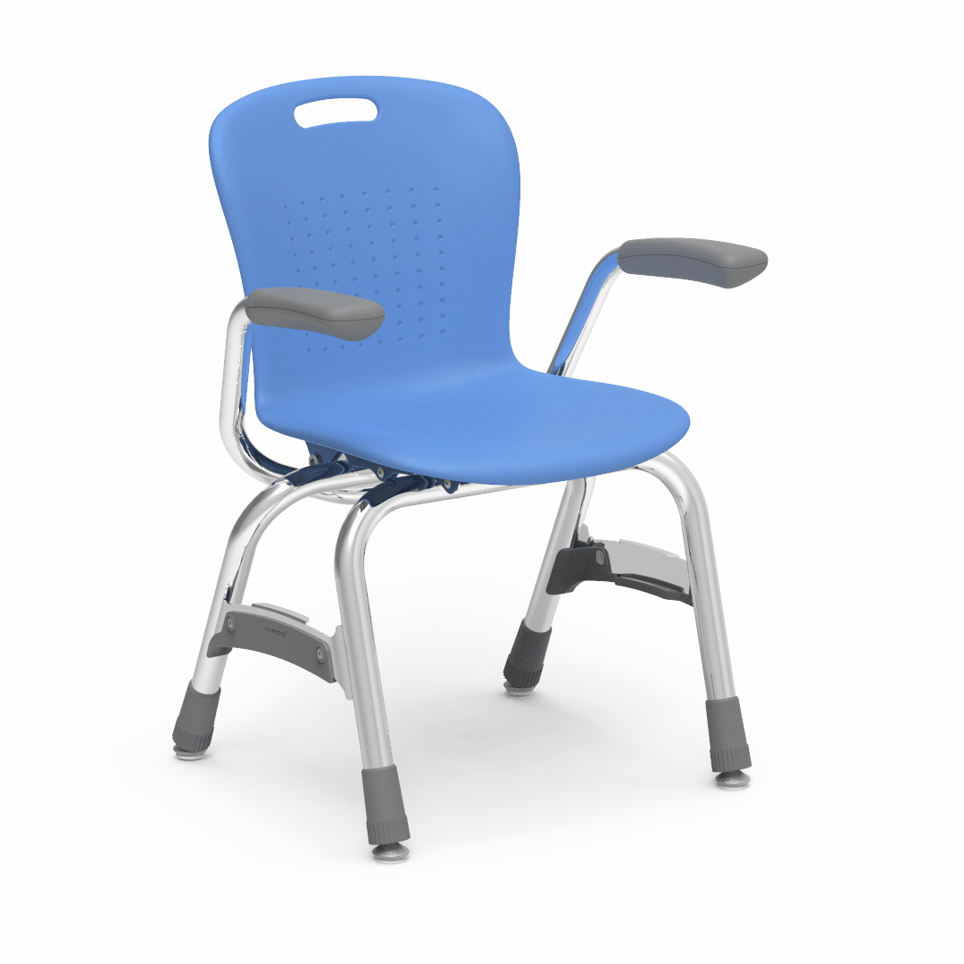 Virco Sage Series 4-Leg Stacking Armchair with Armrests 13" Seat Height (SG413A) - SchoolOutlet