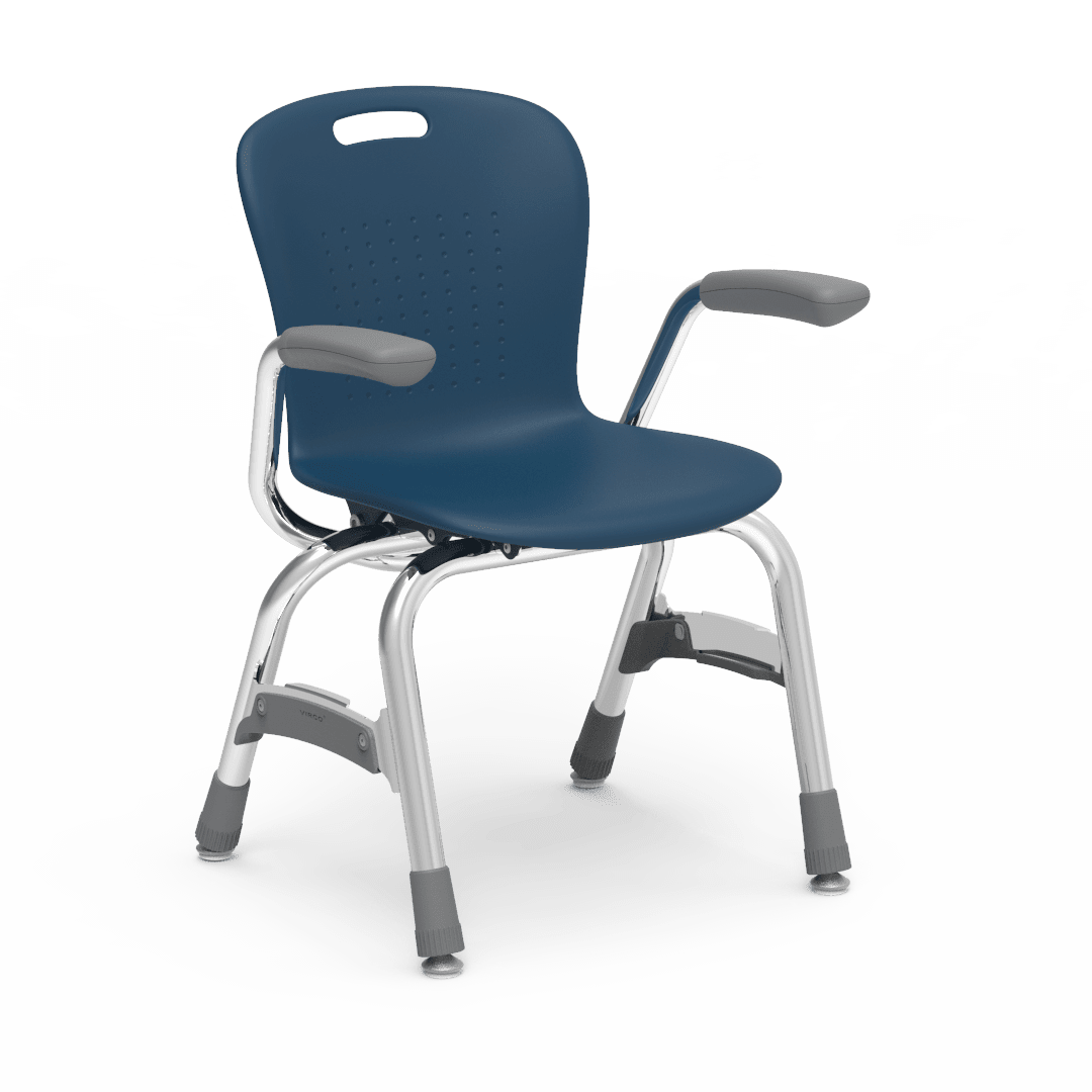Virco Sage Series 4-Leg Stacking Armchair with Armrests 13" Seat Height (SG413A) - SchoolOutlet