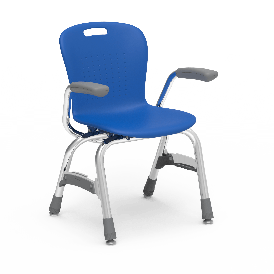 Virco Sage Series 4-Leg Stacking Armchair with Armrests 13" Seat Height (SG413A) - SchoolOutlet