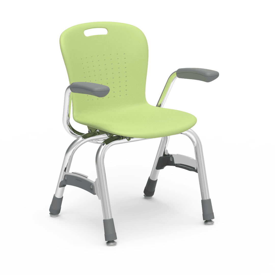 Virco Sage Series 4-Leg Stacking Armchair with Armrests 13" Seat Height (SG413A) - SchoolOutlet