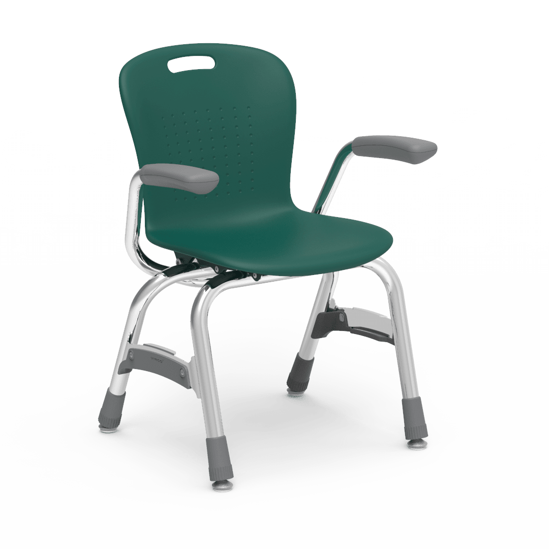 Virco Sage Series 4-Leg Stacking Armchair with Armrests 13" Seat Height (SG413A) - SchoolOutlet
