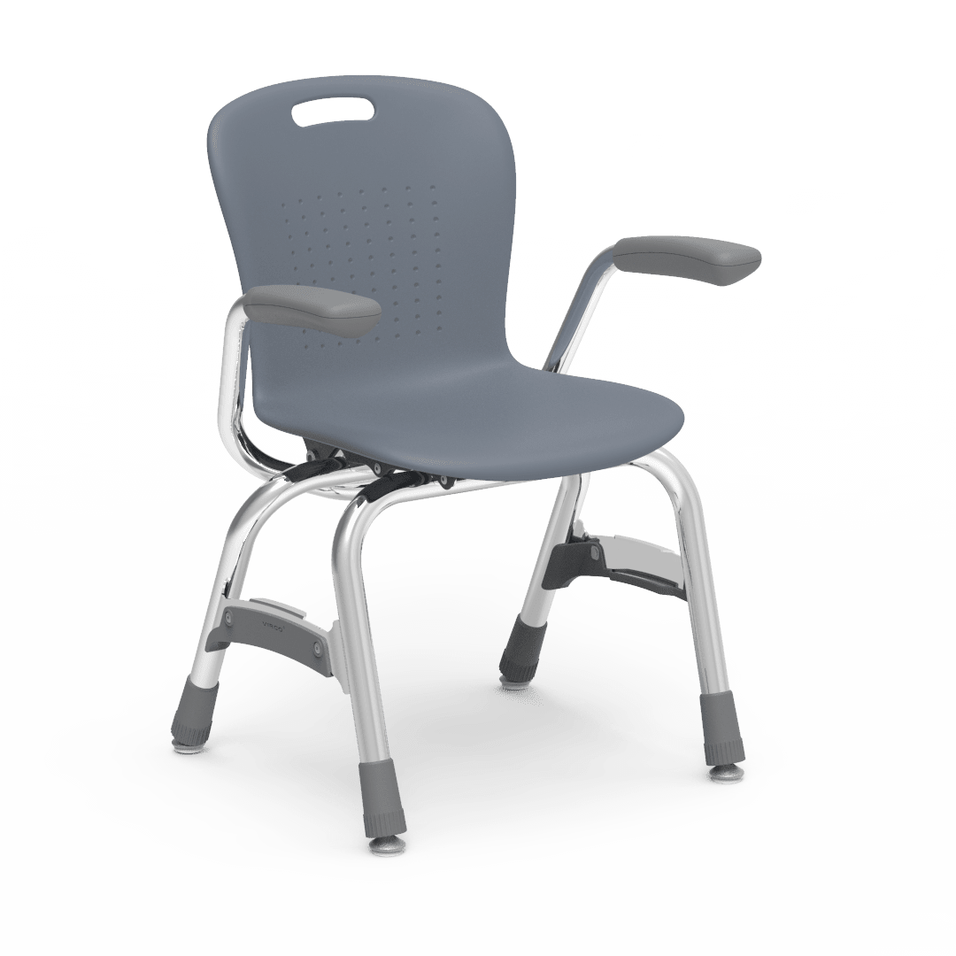 Virco Sage Series 4-Leg Stacking Armchair with Armrests 13" Seat Height (SG413A) - SchoolOutlet