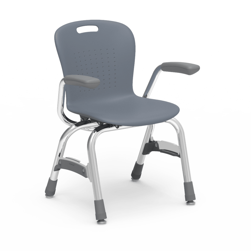 Virco Sage Series 4-Leg Stacking Armchair with Armrests 13" Seat Height (SG413A) - SchoolOutlet