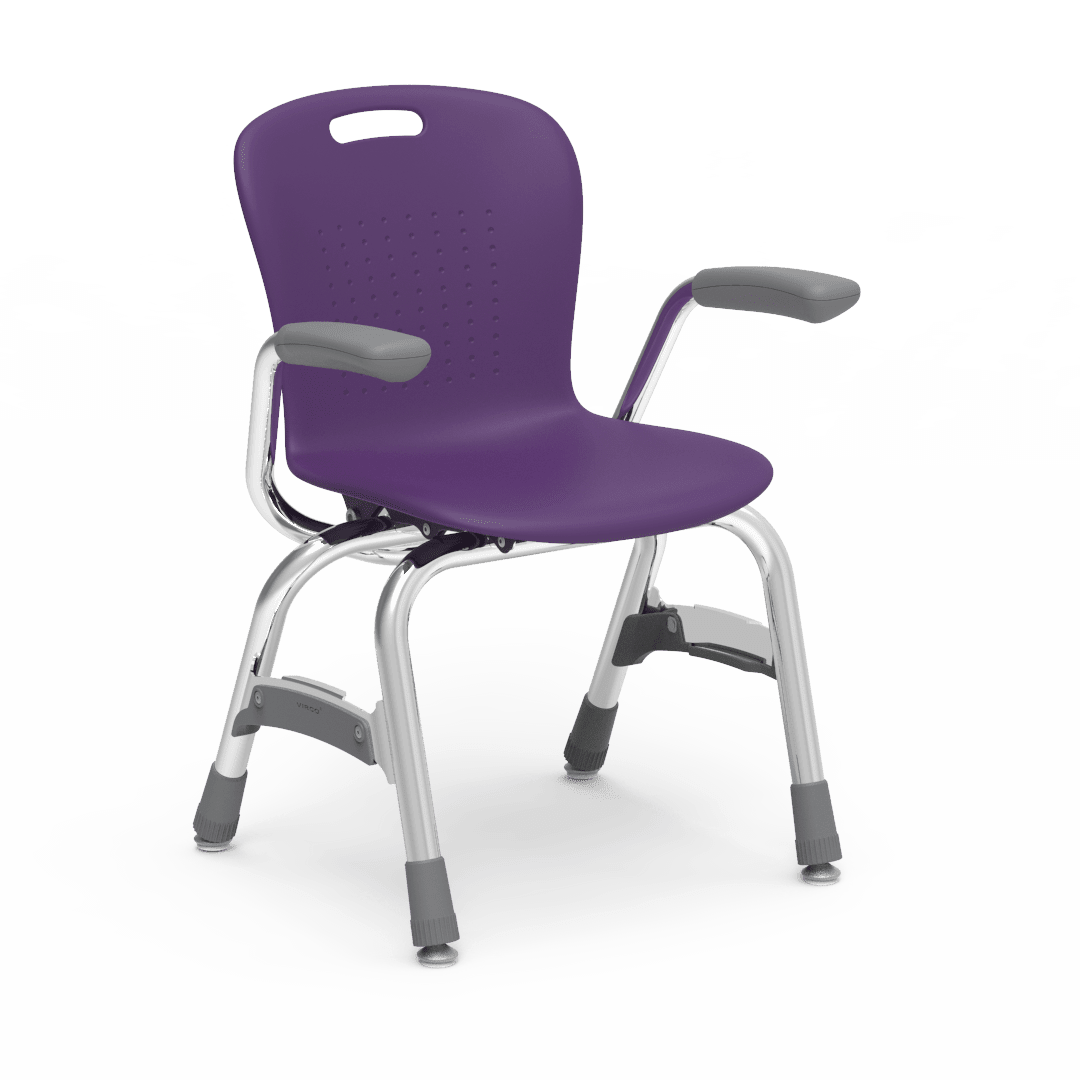 Virco Sage Series 4-Leg Stacking Armchair with Armrests 13" Seat Height (SG413A) - SchoolOutlet