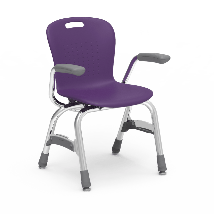Virco Sage Series 4-Leg Stacking Armchair with Armrests 13" Seat Height (SG413A) - SchoolOutlet