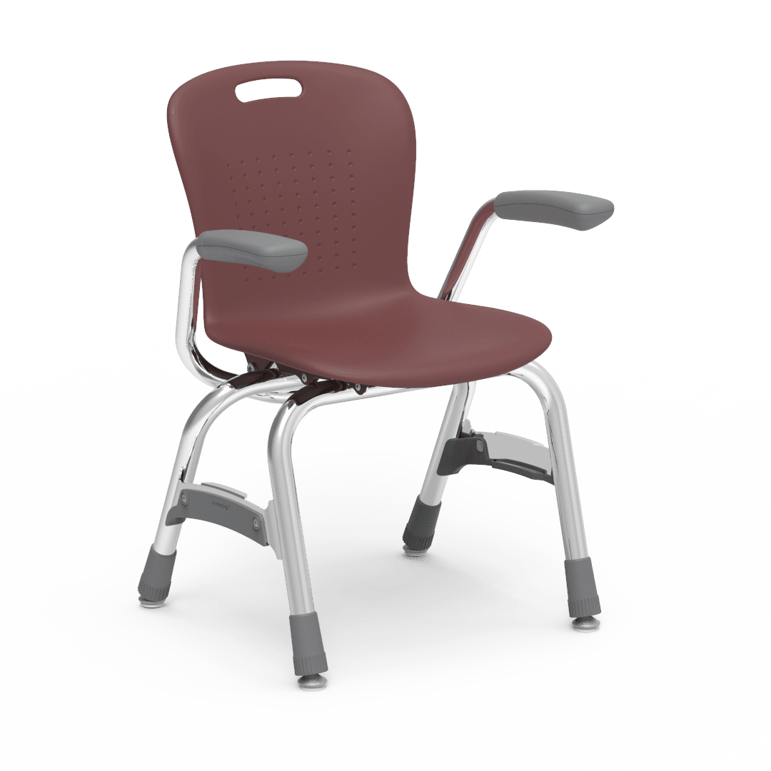 Virco Sage Series 4-Leg Stacking Armchair with Armrests 13" Seat Height (SG413A) - SchoolOutlet