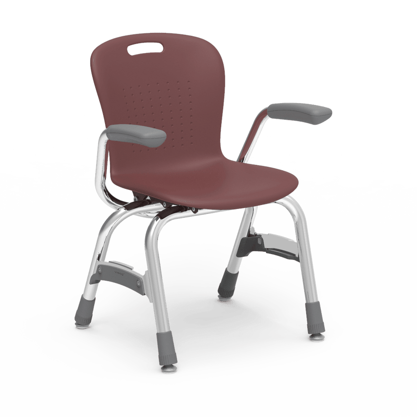 Virco Sage Series 4-Leg Stacking Armchair with Armrests 13" Seat Height (SG413A) - SchoolOutlet