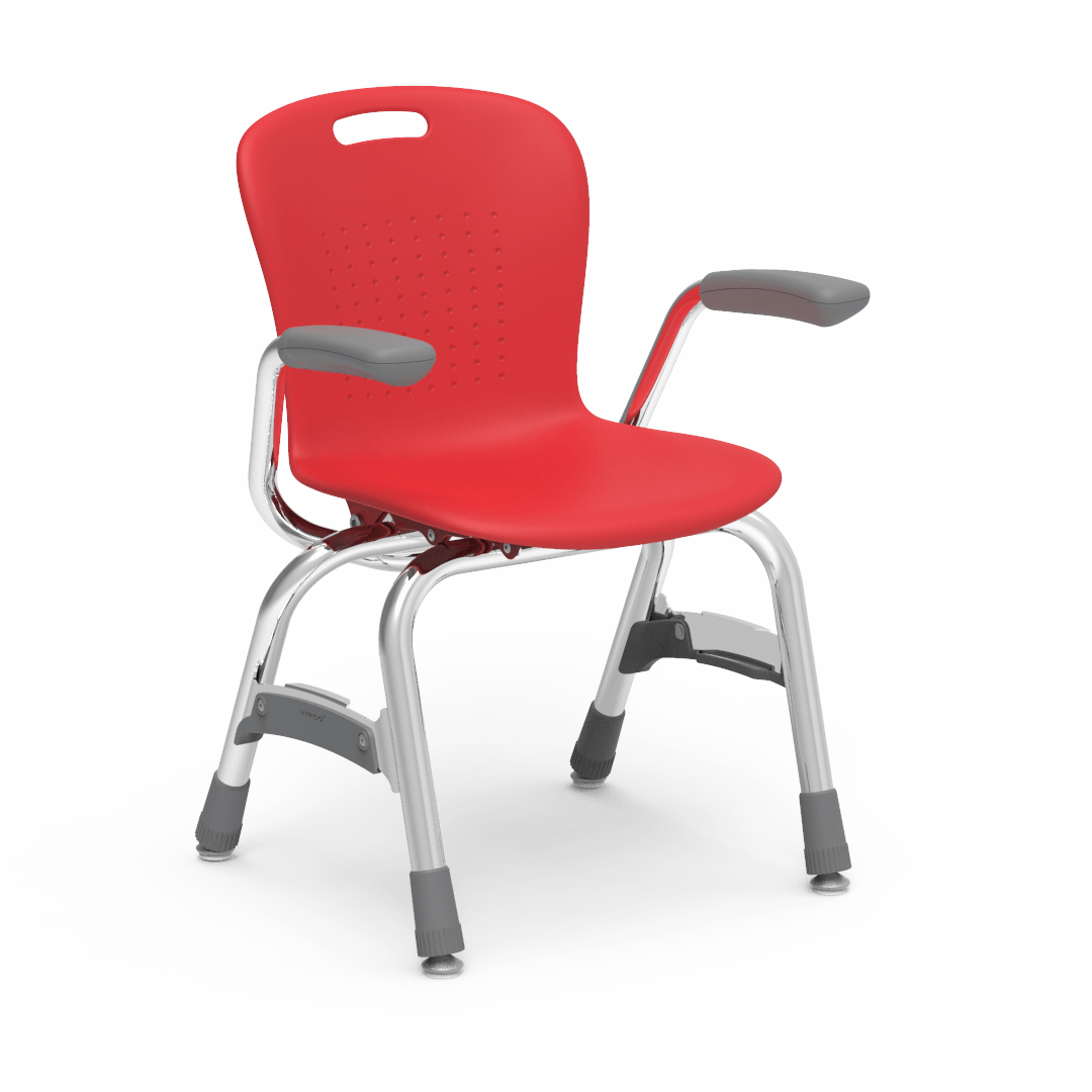Virco Sage Series 4-Leg Stacking Armchair with Armrests 13" Seat Height (SG413A) - SchoolOutlet