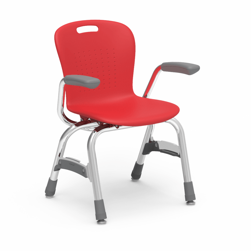 Virco Sage Series 4-Leg Stacking Armchair with Armrests 13" Seat Height (SG413A) - SchoolOutlet