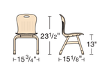 Virco Sage Series 4-Leg Stacking Armchair with Armrests 13