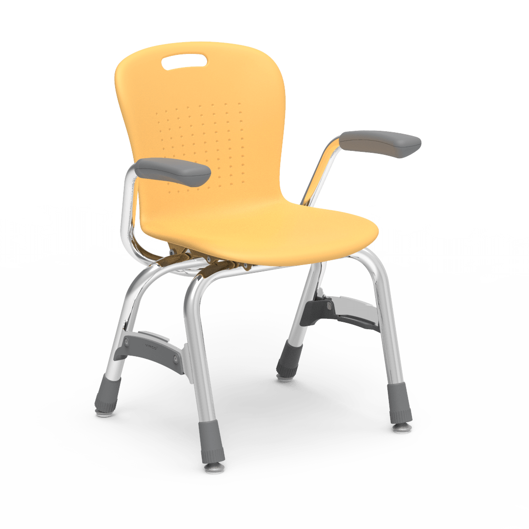Virco Sage Series 4-Leg Stacking Armchair with Armrests 13" Seat Height (SG413A) - SchoolOutlet