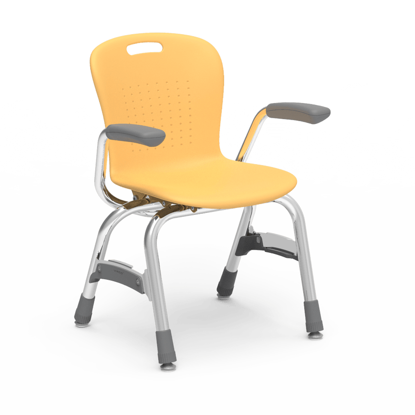 Virco Sage Series 4-Leg Stacking Armchair with Armrests 13" Seat Height (SG413A) - SchoolOutlet